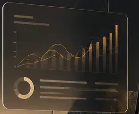 Conceptdashboard met grafiek en datalagen zonder echte meetresultaten